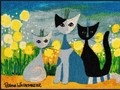 Rosina Wachtmeister Fussmatte Türvorleger Katzen "Springtime" waschbar