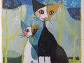 Rosina Wachtmeister Katzen Klappkarte Romance