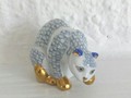 Kleine Katze Franklin Mint mit blau und Gold 9