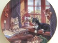 Sammelteller Katzen "Auf der Fensterbank"