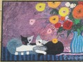 Rosina Wachtmeister Fussmatte Türvorleger Katzen "Sleep well" waschbar