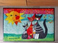 Rosina Wachtmeister Fussmatte Türvorleger Katzen Momenti di felicita waschbar