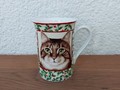 Tasse mit 2 verschiedenen Katzenköpfen