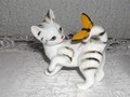 Vintage kleine Katze mit Schmetterling 4