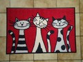 Fussmatte Türvorleger Katzen "Three Cats" waschbar