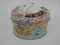 Blechdose oval mit dreifarbige Katze II