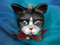 Weihnachtskugel Katzenkopf aus Glas V