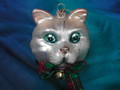 Weihnachtskugel Katzenkopf aus Glas D