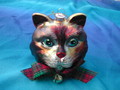 Weihnachtskugel Katzenkopf aus Glas E