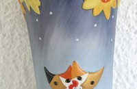 Rosina Wachtmeister Vase "Katze mit Sonnenblumen"