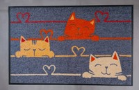 Teppich Fussmatte wash & dry Katze Cat lines