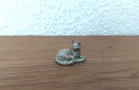 Kleine Katze aus Metall für den Setzkasten