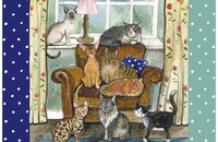 Alex Clark Tischset Hauskatzen