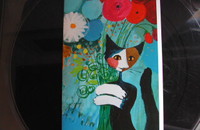 Rosina WachtmeisterKlappkarte Katze mit Blumenstrauss