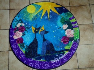 Rosina Wachtmeister Teppich Wash Dry Idylle In Blau Rund