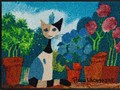 Rosina Wachtmeister Fussmatte Türvorleger Katze "Secret garden" waschbar