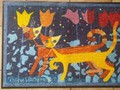 Rosina Wachtmeister Fussmatte Türvorleger Katzen "Tulipani" waschbar