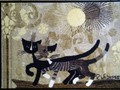 Rosina Wachtmeister Fussmatte Türvorleger Katzen "Passeggiata" waschbar