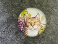 Magnet ausn Glas Katze V