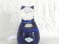 Katze aus Glas mit blau ART GLAS