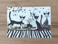 Rosina Wachtmeister Brillenputztuch chats "Cats Sepia"
