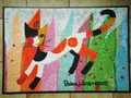 Rosina Wachtmeister Fussmatte Türvorleger Katze "Carnevale" waschbar