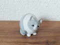 Harvey Knox vintage runde Katze grau-weiss