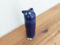 Spardose blaue getöpferte Katze