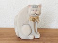 Spardose beige Katze sitzend 