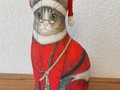 Türstopper Kissen Katze als Weihnachtsmann 