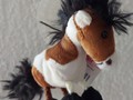 Schlüsselanhänger 3-farbiges Pony aus Plüsch