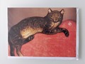 klappkarte Katze auf Kissen von A. Steinlen 