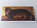 klappkarte Katze auf einer Brüstung von A. Steinlen
