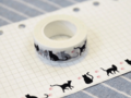 Washi Tape Klebeband mit schwarzen Katzen