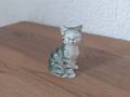 Vintage kleine Katze tabby grau 39