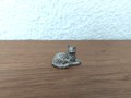 Kleine Katze aus Metall für den Setzkasten
