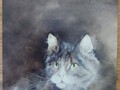 Kunst Postkarte Katze Dédé Moser Regard sur l'infini