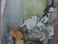 Kunst Postkarte Katzen Dédé Moser E mi??