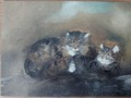 Kunst Postkarte Katzen Dédé Moser Kitten, can happen to anyone