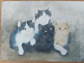 Kunst Postkarte Katzen Dédé Moser Les chatons sont toujours mignons