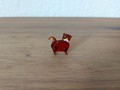 Katze Miniature aus braunem Glas