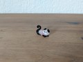 Katze Miniatur rosa und schwarz I