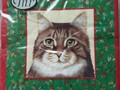 Weihnacht Servietten grün mit 4 Katzenporträt