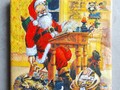 Servietten Weihnachtsmann mit seiner Katze