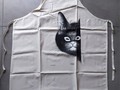 Schürze Albert Dubout Katze mit Mäusen in den Augen