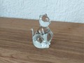 Katze aus Glas mit Heldenbrust