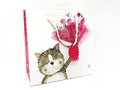 Alex Clark Geschenktasche chat mit pink Blumenstrauss
