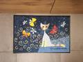 Rosina Wachtmeister Fussmatte Türvorleger Katze Danza delle farfalle waschbar