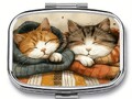 Pillendose 2 schlafende Katzen