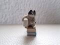 Miniatur Katze auf 2 Bücher sitzend